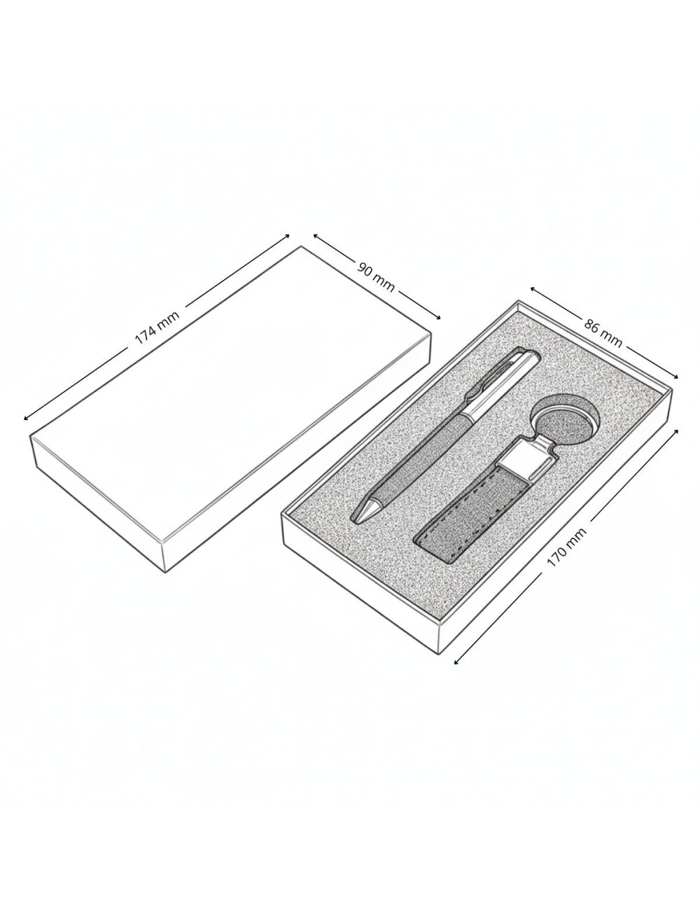 Set KALANI: Bolígrafo y Llavero