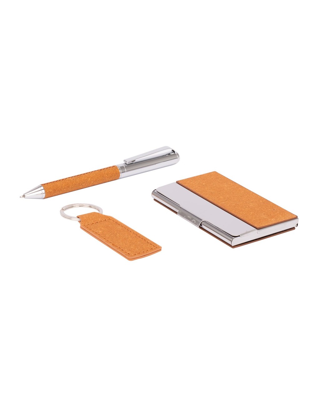 Set TORAJA: Bolígrafo, Llavero y Porta tarjetas