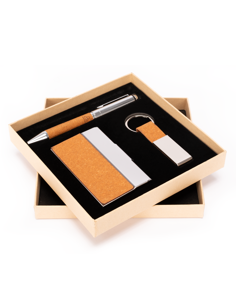 Set TORAJA: Bolígrafo, Llavero y Porta tarjetas