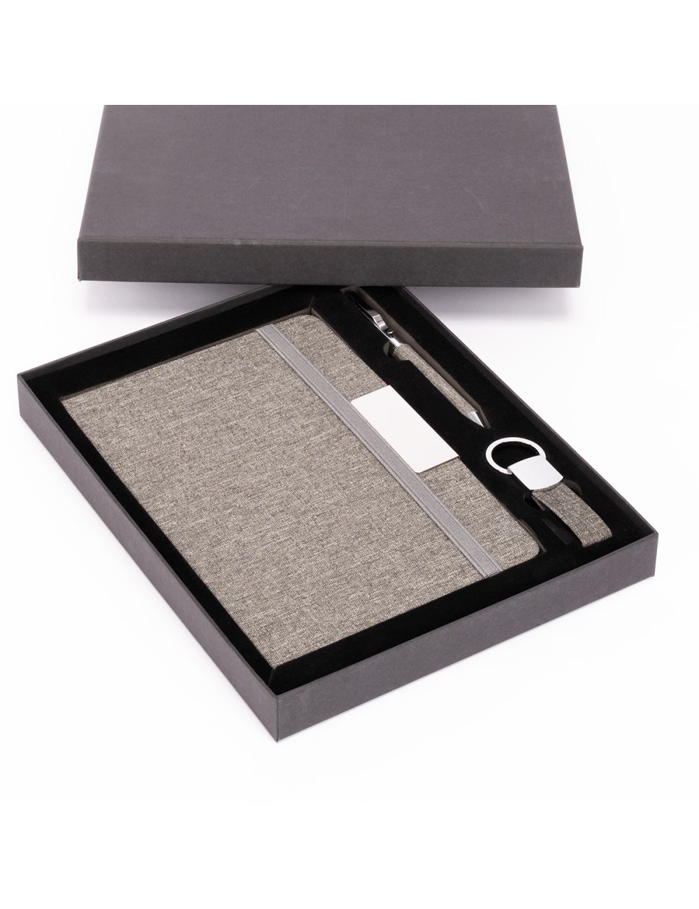 Set PARATY: Libreta de Notas, Bolígrafo y Llavero