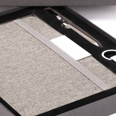 Set PARATY: Libreta de Notas, Bolígrafo y Llavero