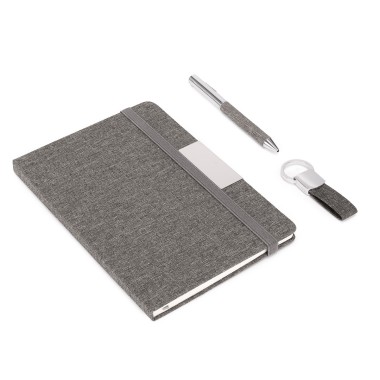 Set PARATY: Libreta de Notas, Bolígrafo y Llavero